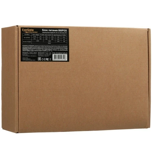 Блок питания ExeGate 800W Gaming Standard 800PGS (EX285974RUS)