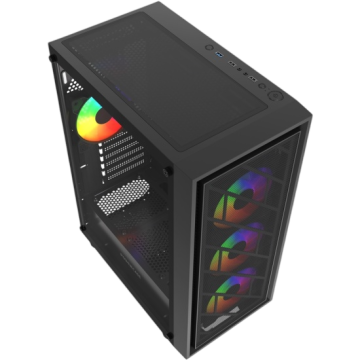Компьютерный корпус Powercase Mistral EA16 TG FRGB Black (CMAEA16-L4)