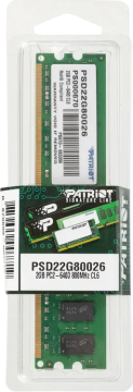 Оперативная память 2 Gb 800 MHz PATRIOT SL (PSD22G80026)