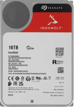Жесткий диск Seagate 16000 Gb IRONWOLF NAS (ST16000VN001)