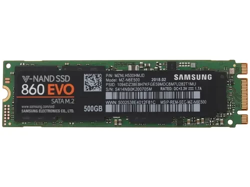Твердотельный накопитель Samsung 500 Gb 860 EVO MZ-N6E500BW
