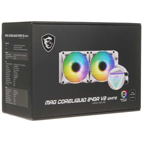Система жидкостного охлаждение для процессора MSI MAG CORELIQUID 240R V2 ARGB White 306-7ZW1B50-813