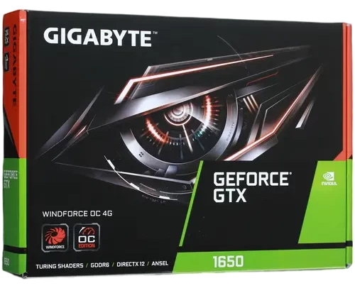 Видеокарта Gigabyte (GV-N1656WF2OC-4GD 3.0) GeForce GTX 1650 4GB D6 WINDFORCE OC
