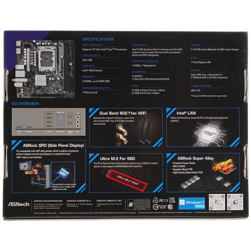 Материнская плата ASRock H610M-ITX/EDP