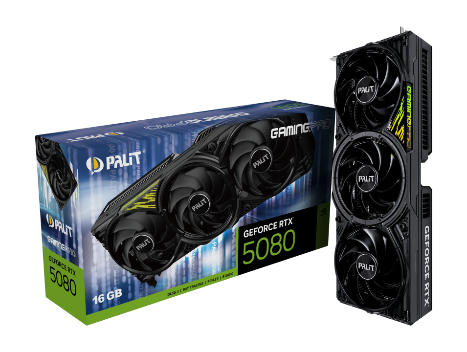 Видеокарта Palit (NE75080019T2-GB2031Y) GeForce RTX 5080 16GB GAMINGPRO V1