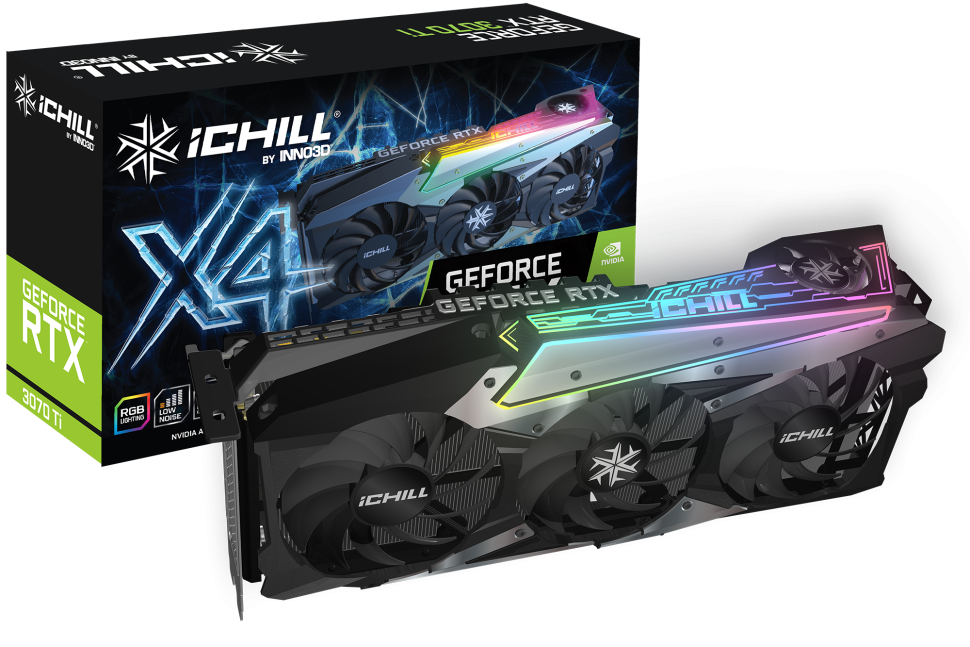 Видеокарта INNO3D (C307T4-086XX-1810VA36) GeForce RTX 3070 Ti 8GB ICHILL X4
