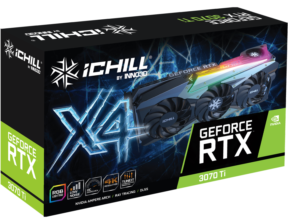 Видеокарта INNO3D (C307T4-086XX-1810VA36) GeForce RTX 3070 Ti 8GB ICHILL X4