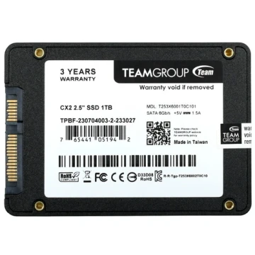 Твердотельный накопитель Team Group 1000 Gb CX2 T253X6001T0C101