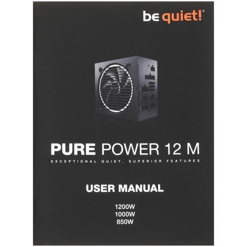 Блок питания Be Quiet! 850W PURE POWER 12 M BN344 16 pin (PCIe 5.0 Connector Cable Details)