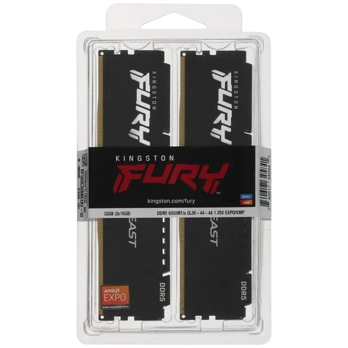 Оперативная память 32 Gb 6000 MHz Kingston FURY Beast (KF560C36BBE2K2-32)