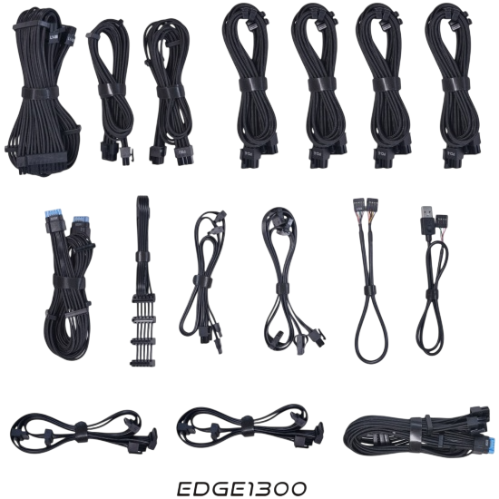 Блок питания Lian Li 1300W EG1300 Black (G9P.EG1300.BE00.RU) 16 Pin (PCIe 5.1 Connector Cable Details)