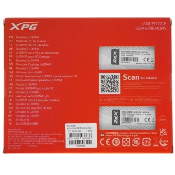 Оперативная память 32 Gb 5200 MHz ADATA XPG LANCER RGB (AX5U5200C3816G-DCLARWH)