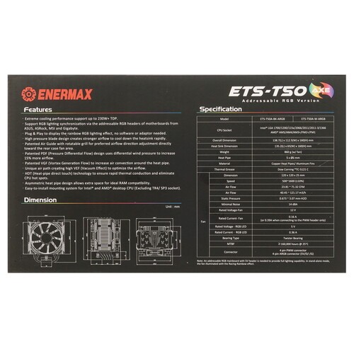 Кулер для процессора Enermax ETS-T50A-BK-ARGB