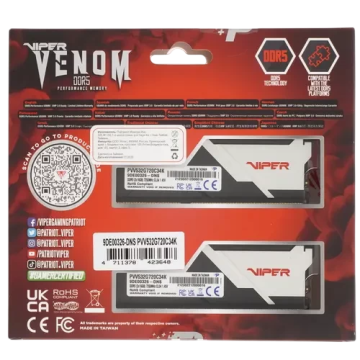 Оперативная память 32 Gb 7200 MHz PATRIOT VIPER (PVV532G720C34K)