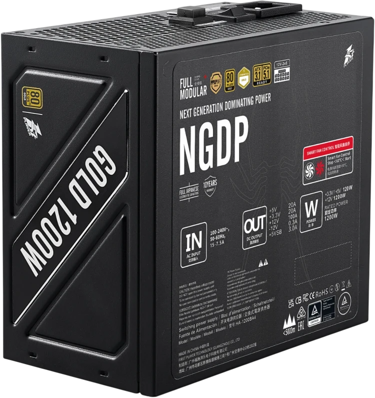 Блок питания 1STPLAYER 1200W NGDP GOLD Black (HA-1200BA4) 16 Pin (PCIe 5.1 Connector Cable Details)