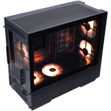 Компьютерный корпус 1STPLAYER AU6 ARGB Black (AU6-BK-2FA7-14-2FA7R-1FA7)