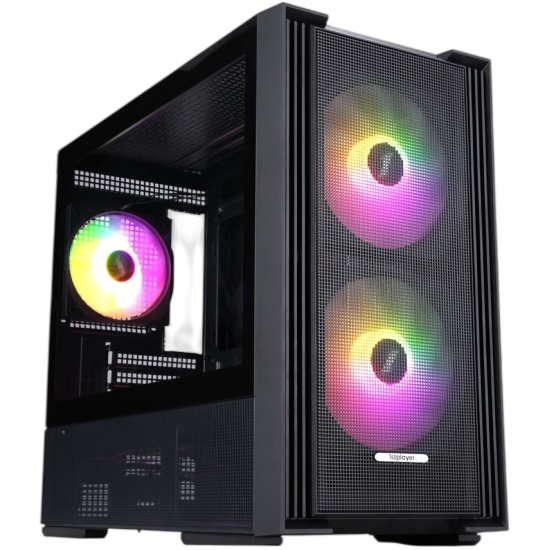 Компьютерный корпус 1STPLAYER AU6 ARGB Black (AU6-BK-2FA7-14-2FA7R-1FA7)