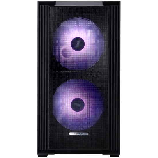 Компьютерный корпус 1STPLAYER AU6 ARGB Black (AU6-BK-2FA7-14-2FA7R-1FA7)