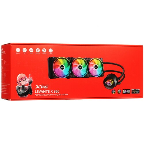 Система жидкостного охлаждения для процессора ADATA XPG Levante X 360 RGB Black LEVANTEX360-BKCWW