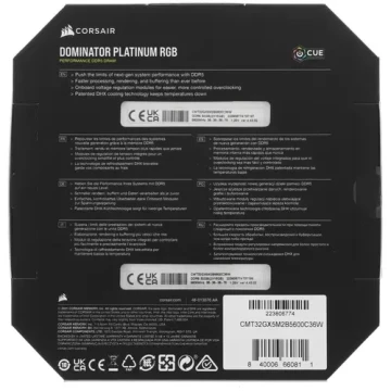 Оперативная память 32 Gb 5600 MHz Corsair DOMINATOR PLATINUM RGB White (CMT32GX5M2B5600C36W)