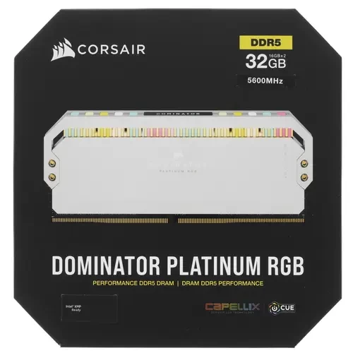 Оперативная память 32 Gb 5600 MHz Corsair DOMINATOR PLATINUM RGB White (CMT32GX5M2B5600C36W)
