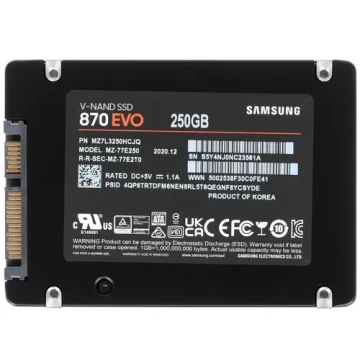 Твердотельный накопитель Samsung 250 Gb 870 EVO (MZ-77E250BW)