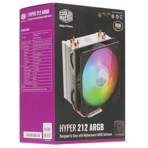 Кулер для процессора Cooler Master HYPER 212 ARGB RR-2V2L-18PA-R1 PWM