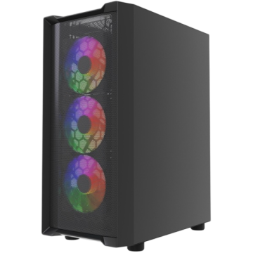 Компьютерный корпус Powercase Mistral EA19 TG ARGB Black (CMAEA19-A4)