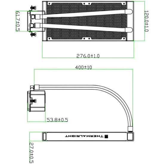 Система жидкостного охлаждения для процессора Thermalright Frozen Prism 240 ARGB White (TRFP240AW)