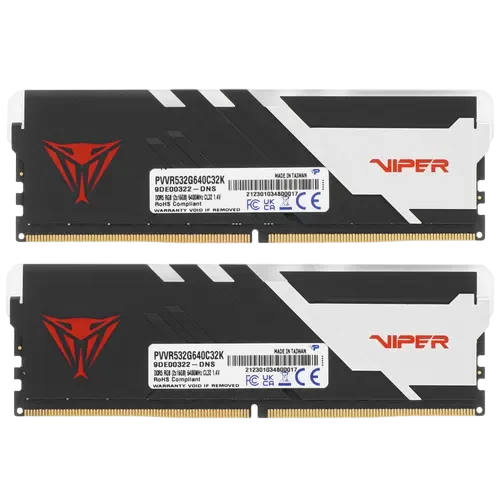 Оперативная память 32 Gb 6400 MHz PATRIOT VIPER VENOM RGB (PVVR532G640C32K)