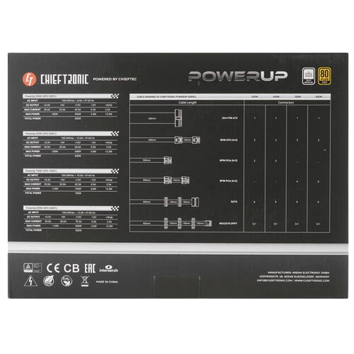Блок питания Chieftec 850W CHIEFTRONIC PowerUp (GPX-850FC)