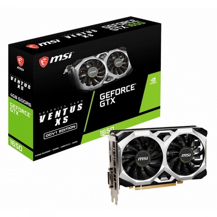 Видеокарта MSI (GTX 1650 D6 VENTUS XS OCV1) GeForce GTX 1650 1620MHz PCI-E 3.0 4096MB 12000MHz 128 bit DVI HDMI DisplayPort HDCP VENTUS XS OCV1