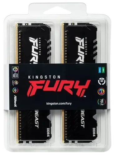 Оперативная память 32 Gb 3200 MHz Kingston FURY Beast RGB XMP Black (KF432C16BB12AK2/32)