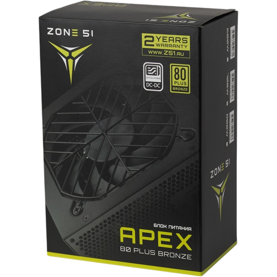 Блок питания Zone 51 600W Apex 80Plus Bronze (Z51BRZ600BK)
