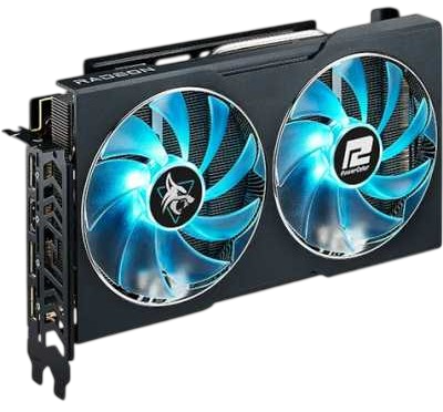 Видеокарта PowerColor (RX 7600 XT 16G-L/OC) Radeon RX 7600 XT 16GB Hellhound