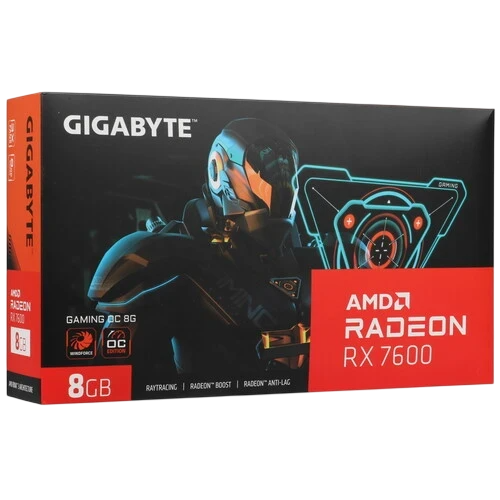 Видеокарта Gigabyte (GV-R76GAMING OC-8GD 1.1) Radeon RX 7600 8GB GAMING OC