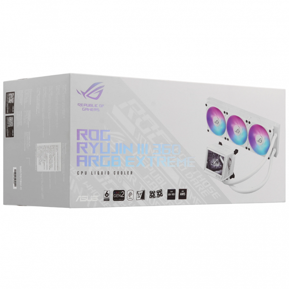 Система жидкостного охлаждения для процессора ASUS ROG RYUJIN III 360 EXTREME ARGB White (90RC0132-M0EAY0)