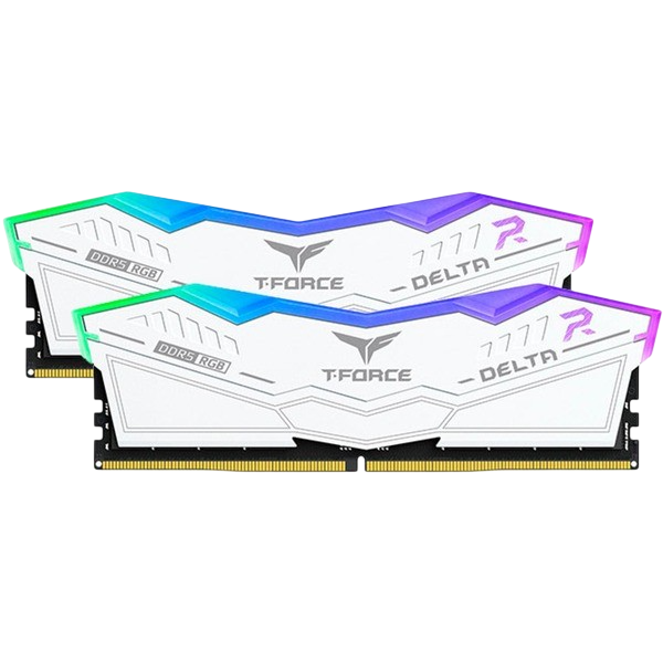 Оперативная память 32 Gb 7600 MHz Team Group T-FORCE DELTA RGB White (FF4D532G7600HC36DDC01)