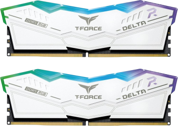 Оперативная память 32 Gb 7600 MHz Team Group T-FORCE DELTA RGB White (FF4D532G7600HC36DDC01)