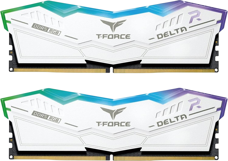Оперативная память 32 Gb 7600 MHz Team Group T-FORCE DELTA RGB White (FF4D532G7600HC36DDC01)