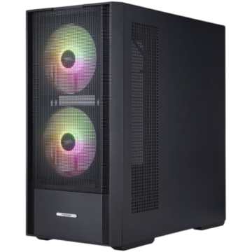 Компьютерный корпус 1STPLAYER AU7 ARGB Black (AU7-BK-2FA7-14-2FA7R-1FA7)