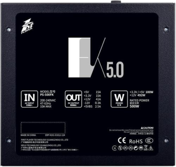 Блок питания 1STPLAYER 500W FK Black (PS-500FK)