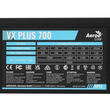 Блок питания Aerocool 700W VX PLUS