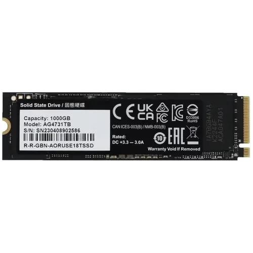 Твердотельный накопитель Gigabyte 1000 Gb AORUS AG4731TB