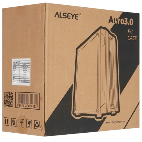 Компьютерный корпус ALSEYE Auro ARGB TG Black ((AURA) 3.0-B)