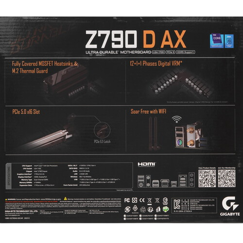 Материнская плата Gigabyte Z790 D AX