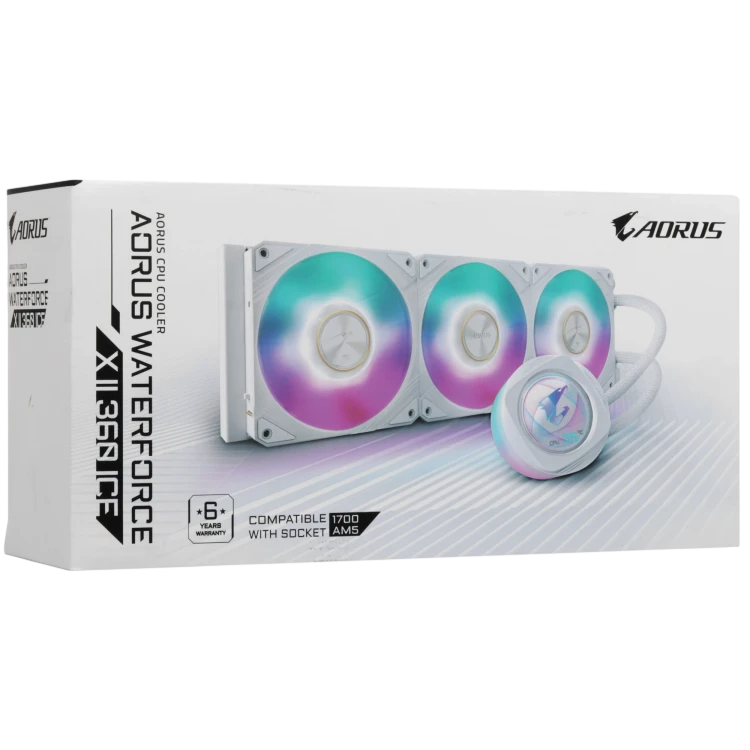 Система жидкостного охлаждения для процессора Gigabyte AORUS WATERFORCE X II 360I White