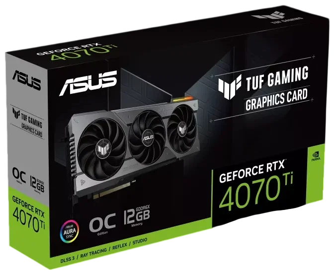 Видеокарта ASUS (TUF-RTX4070TI-O12G-GAMING) GeForce RTX 4070 Ti 12GB TUF GAMING OC 90YV0IJ0-M0NA00