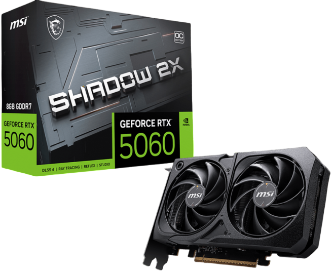 Видеокарта MSI (G5060-8S2C) GeForce RTX 5060 8G SHADOW 2X OC