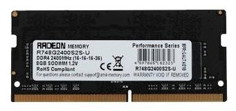 Оперативная память 8 Gb 2400 MHz AMD R7 PERFOMANCE SERIES Black (R748G2400S2S-U)